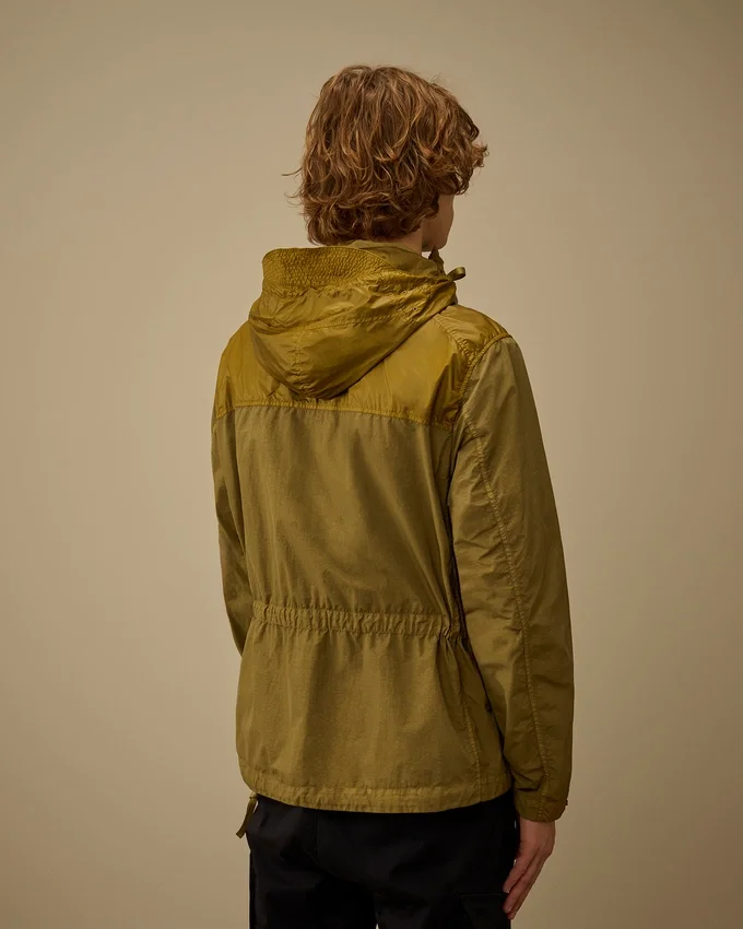Flatt Nylon Mixed Hooded Lens Jacket