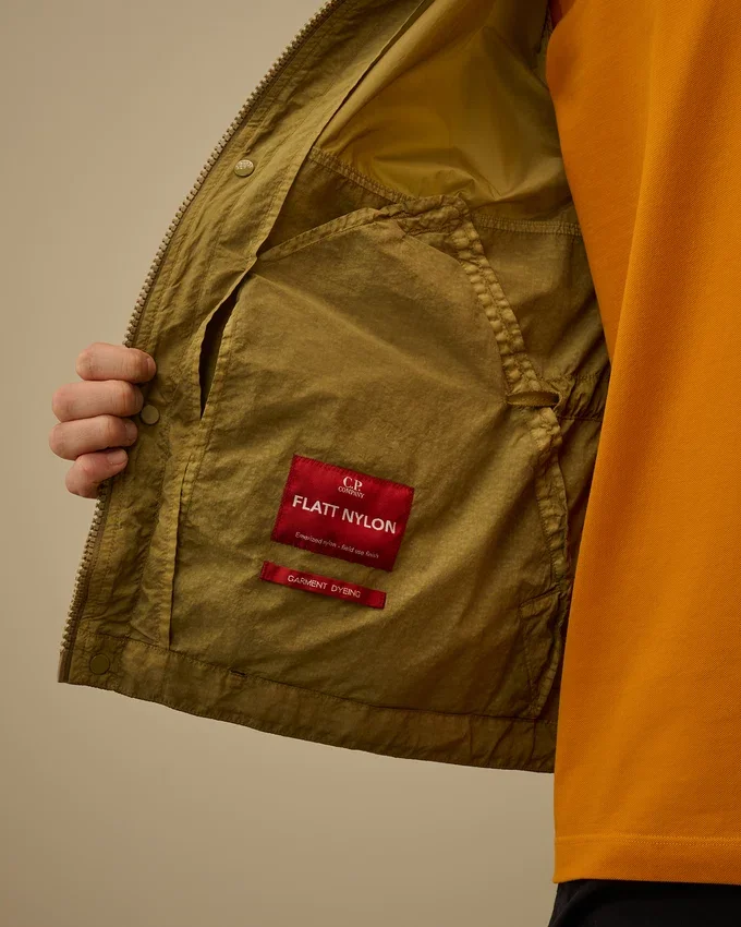 Flatt Nylon Mixed Hooded Lens Jacket