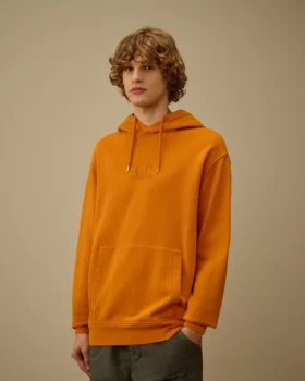 Huvsweatshirt i diagonal bomullsfleece