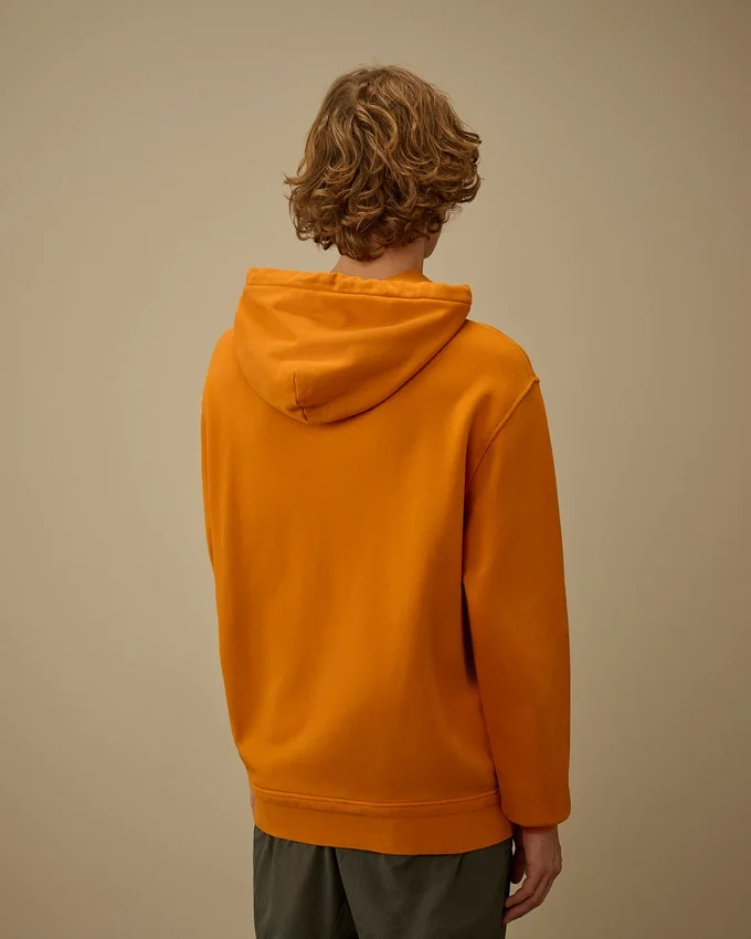 Huvsweatshirt i diagonal bomullsfleece
