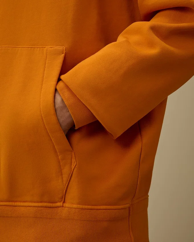 Huvsweatshirt i diagonal bomullsfleece