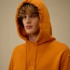 Huvsweatshirt i diagonal bomullsfleece