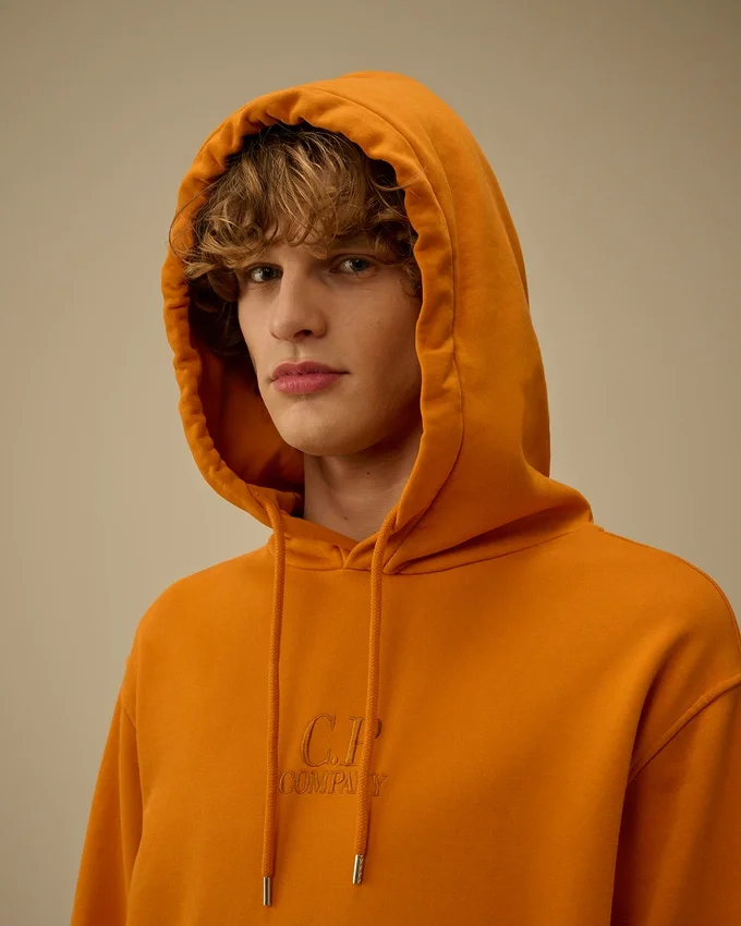 Huvsweatshirt i diagonal bomullsfleece