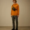 Huvsweatshirt i diagonal bomullsfleece