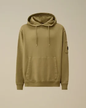 Huvsweatshirt i diagonal bomullsfleece med Lens-glasögon