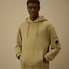 Huvsweatshirt i diagonal bomullsfleece med Lens-glasögon