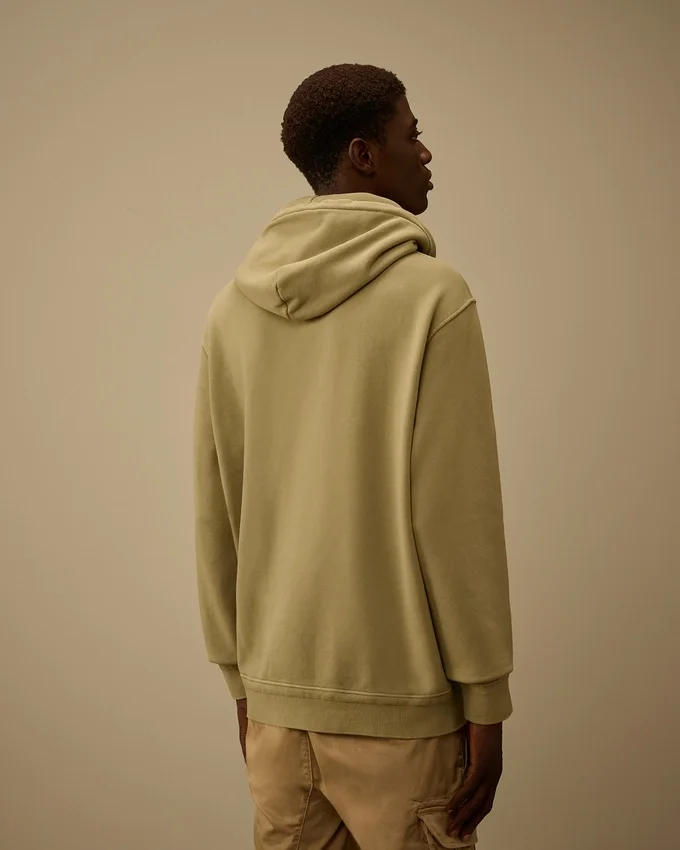 Huvsweatshirt i diagonal bomullsfleece med Lens-glasögon