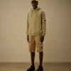 Huvsweatshirt i diagonal bomullsfleece med Lens-glasögon