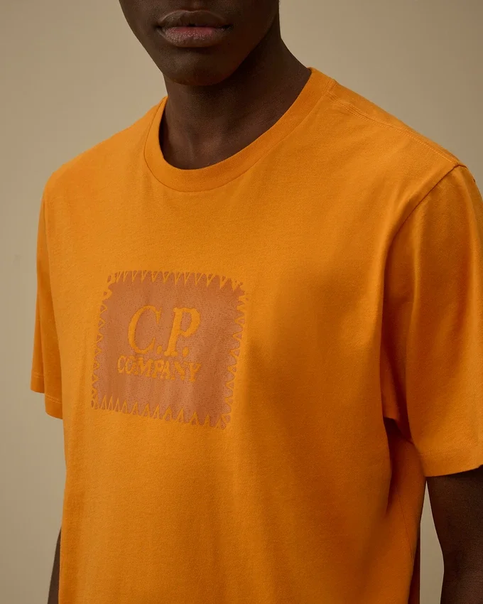 Jersey 30/1 kortärmad T-shirt med logotypetikett