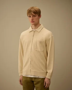Kammad jersey 10/2, boxig Sweatshirt med dragkedja