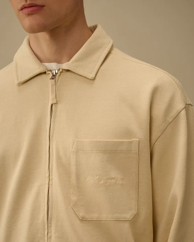 Kammad jersey 10/2, boxig Sweatshirt med dragkedja
