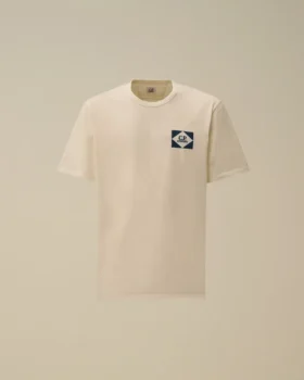Kompakt 20/1 jersey-skjorta med kort ärm och logotyp