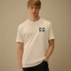 Kompakt 20/1 jersey-skjorta med kort ärm och logotyp
