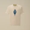 Kortärmad brittisk sjömans-T-shirt i kompakt 20/1-jersey