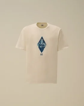 Kortärmad brittisk sjömans-T-shirt i kompakt 20/1-jersey