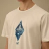 Kortärmad brittisk sjömans-T-shirt i kompakt 20/1-jersey
