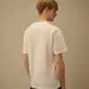 Kortärmad brittisk sjömans-T-shirt i kompakt 20/1-jersey