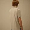 Kortärmad logopolo i stretchpiqué