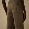 Lösa shorts i bomullsgabardin