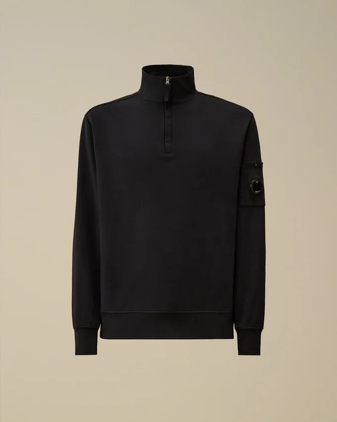 Lätt fleece-Sweatshirt med halv dragkedja