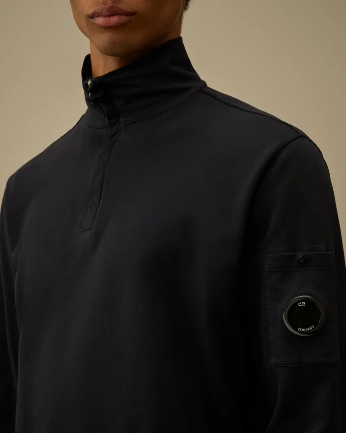 Lätt fleece-Sweatshirt med halv dragkedja