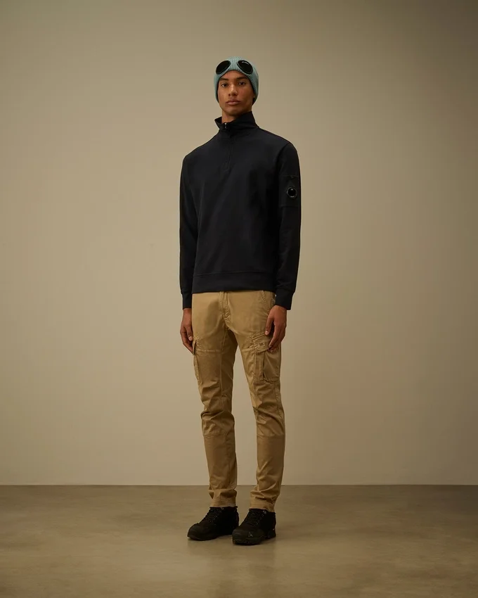 Lätt fleece-Sweatshirt med halv dragkedja