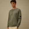 Lätt fleece-Sweatshirt med rund hals