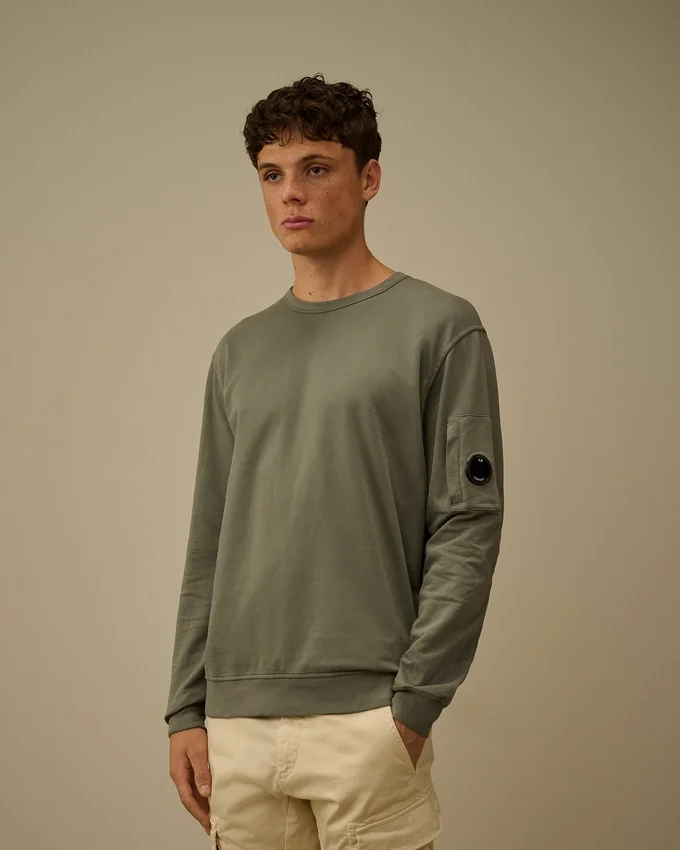 Lätt fleece-Sweatshirt med rund hals