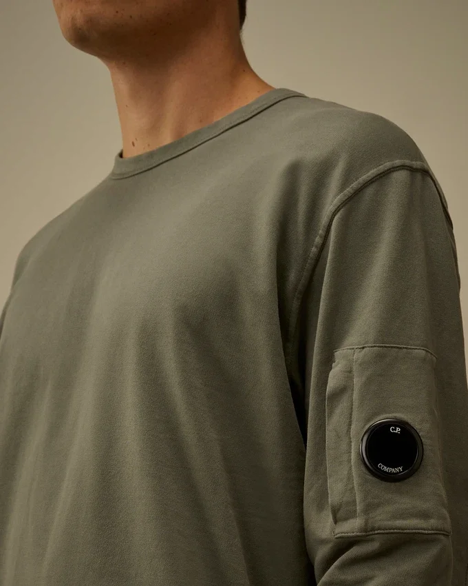 Lätt fleece-Sweatshirt med rund hals