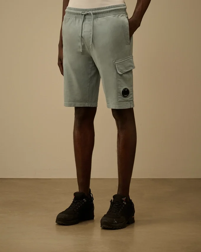 Lätta fleece-cargoshorts med Lens-design