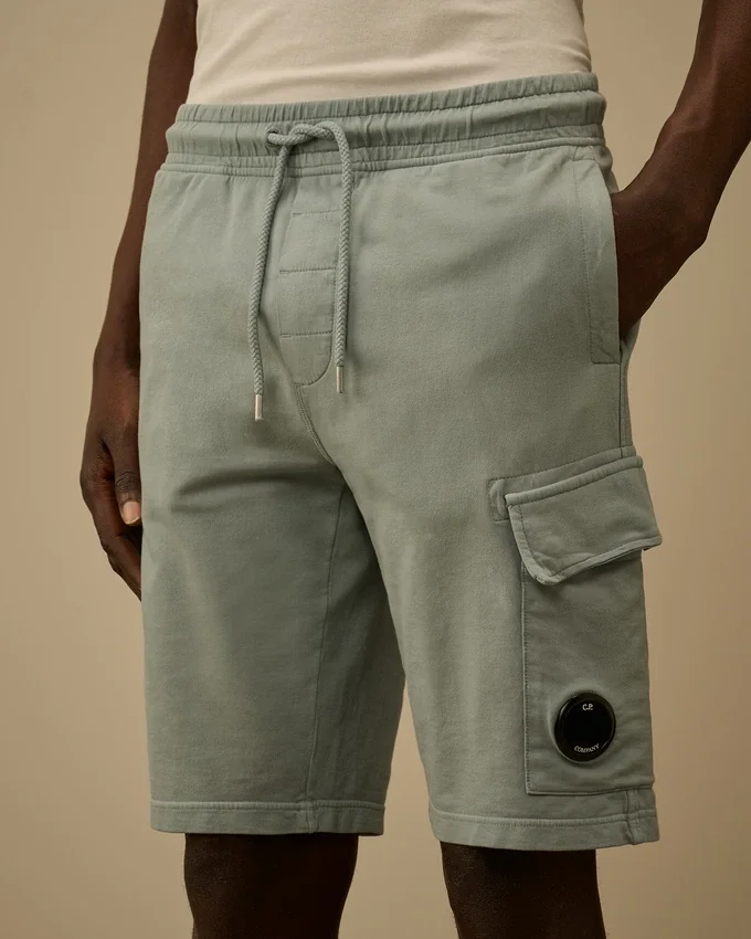 Lätta fleece-cargoshorts med Lens-design