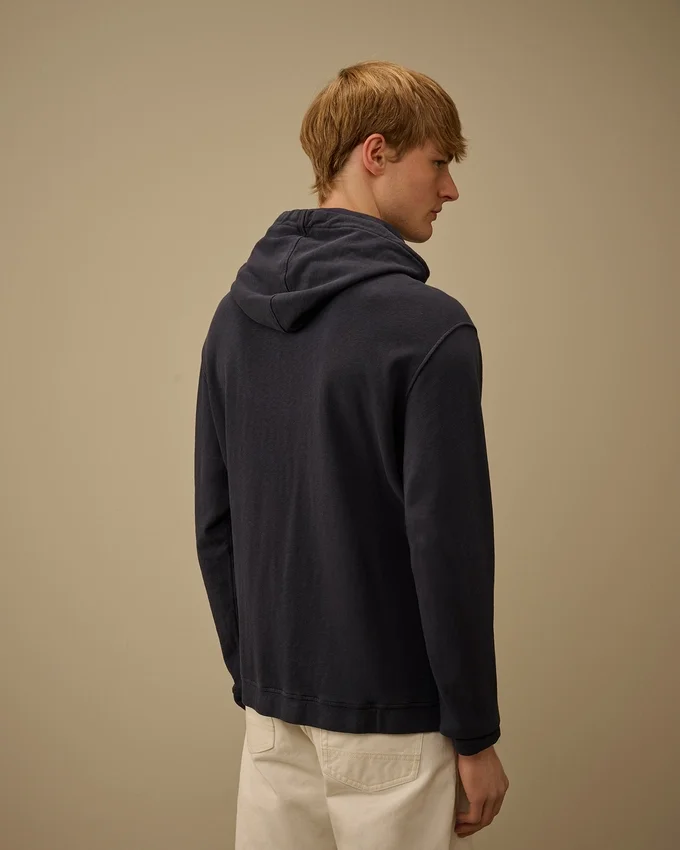 Malfilè fleece-Sweatshirt med huva och dragkedja