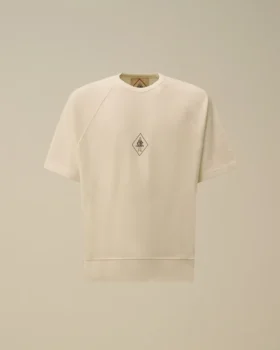 Malfilè fleece-Sweatshirt med korta ärmar