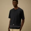 Merceriserad jersey 30/2 tvinnad kortärmad T-shirt med broderi
