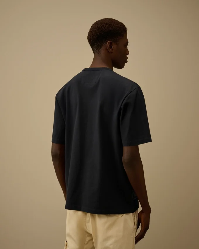 Merceriserad jersey 30/2 tvinnad kortärmad T-shirt med broderi