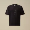 Merceriserad jersey 30/2 tvinnad kortärmad T-shirt med logotyp