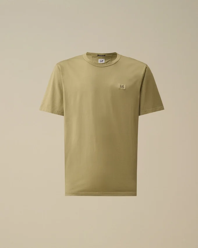 Merceriserad jersey 70/2 Gasato kortärmad T-shirt med logomärke