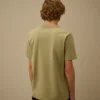 Merceriserad jersey 70/2 Gasato kortärmad T-shirt med logomärke