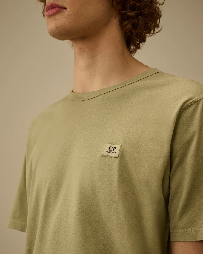 Merceriserad jersey 70/2 Gasato kortärmad T-shirt med logomärke