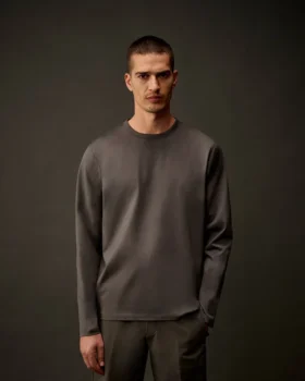 Metropolis Series: Långärmad T-shirt i merceriserad jersey