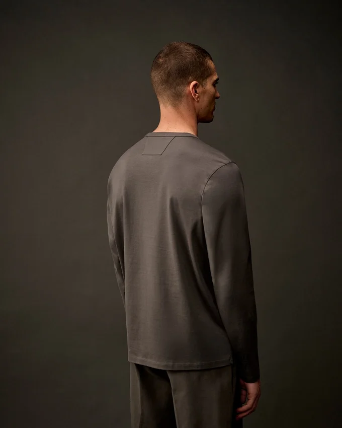 Metropolis Series: Långärmad T-shirt i merceriserad jersey