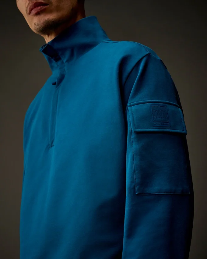 Metropolis Series: Stretchfleece-Sweatshirt med halv dragkedja