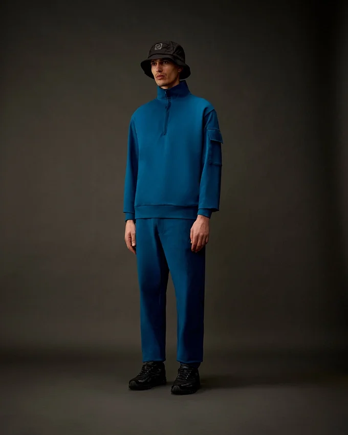Metropolis Series: Stretchfleece-Sweatshirt med halv dragkedja