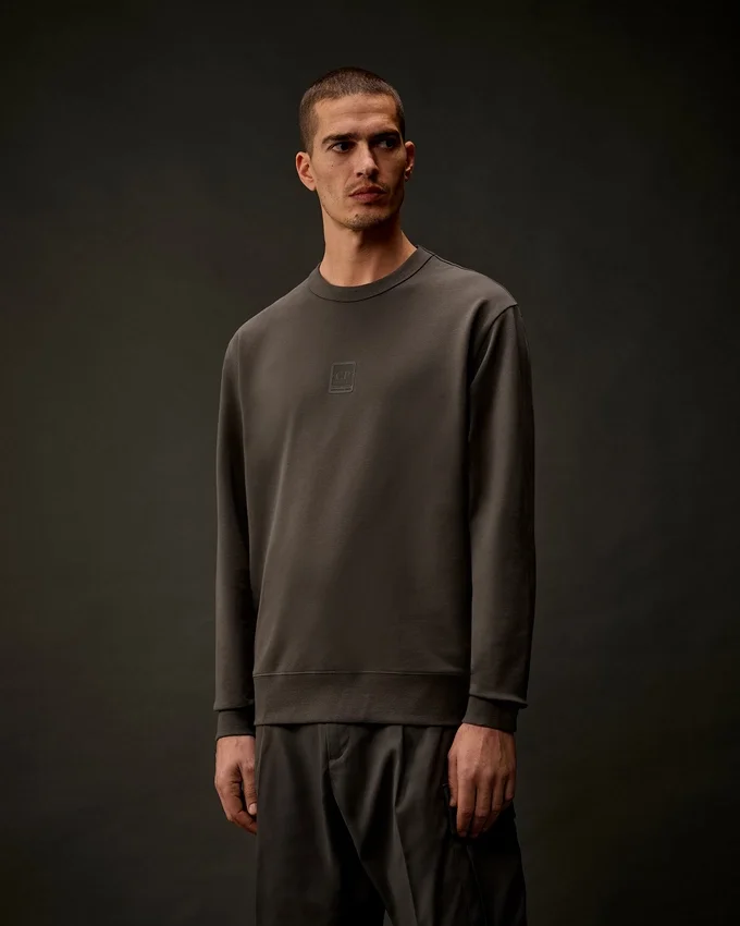 Metropolis Series: Sweatshirt i stretchfleece med rund hals