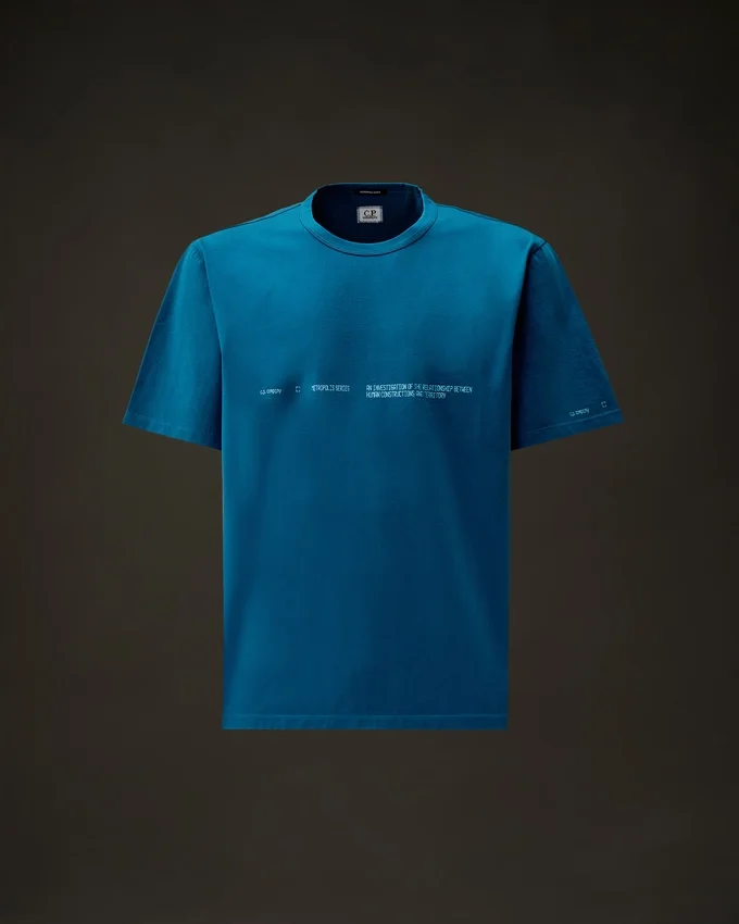 Metropolis Series: T-shirt med korta ärmar i merceriserad jersey