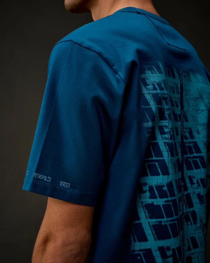 Metropolis Series: T-shirt med korta ärmar i merceriserad jersey