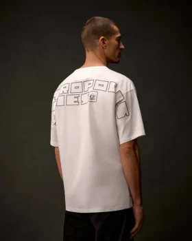 Metropolis Series: T-shirt med korta ärmar i merceriserad jersey och broderi på ryggen