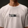 Metropolis Series: T-shirt med korta ärmar i merceriserad jersey och broderi på ryggen