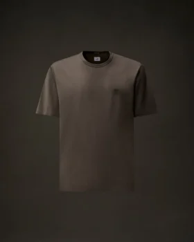 Metropolis Series: T-shirt med korta ärmar i merceriserad jersey och logotyp på bröstet