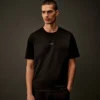 Metropolis Series: T-shirt med korta ärmar i merceriserad jersey och logotyp på bröstet